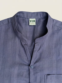Woven Wind Shirt - Band Collar