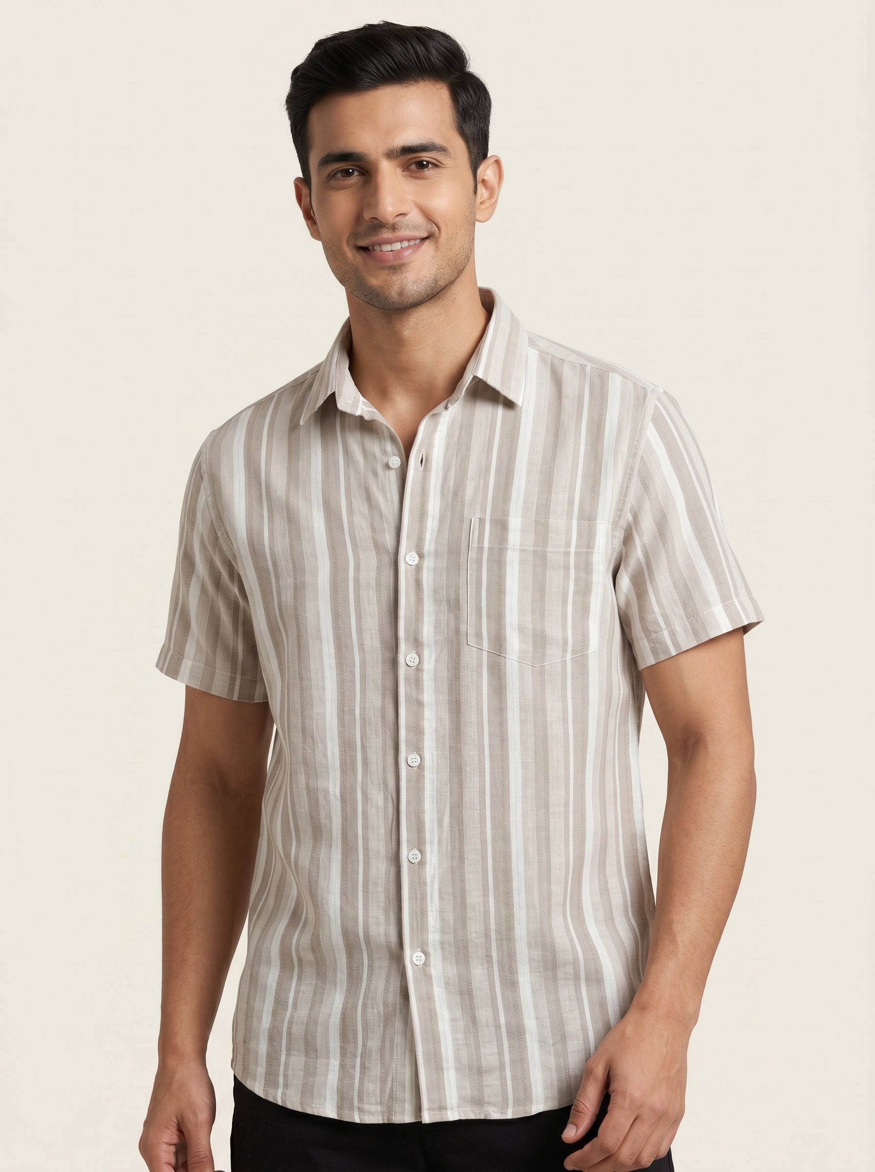 Woven Wind Shirt - Straight Collar