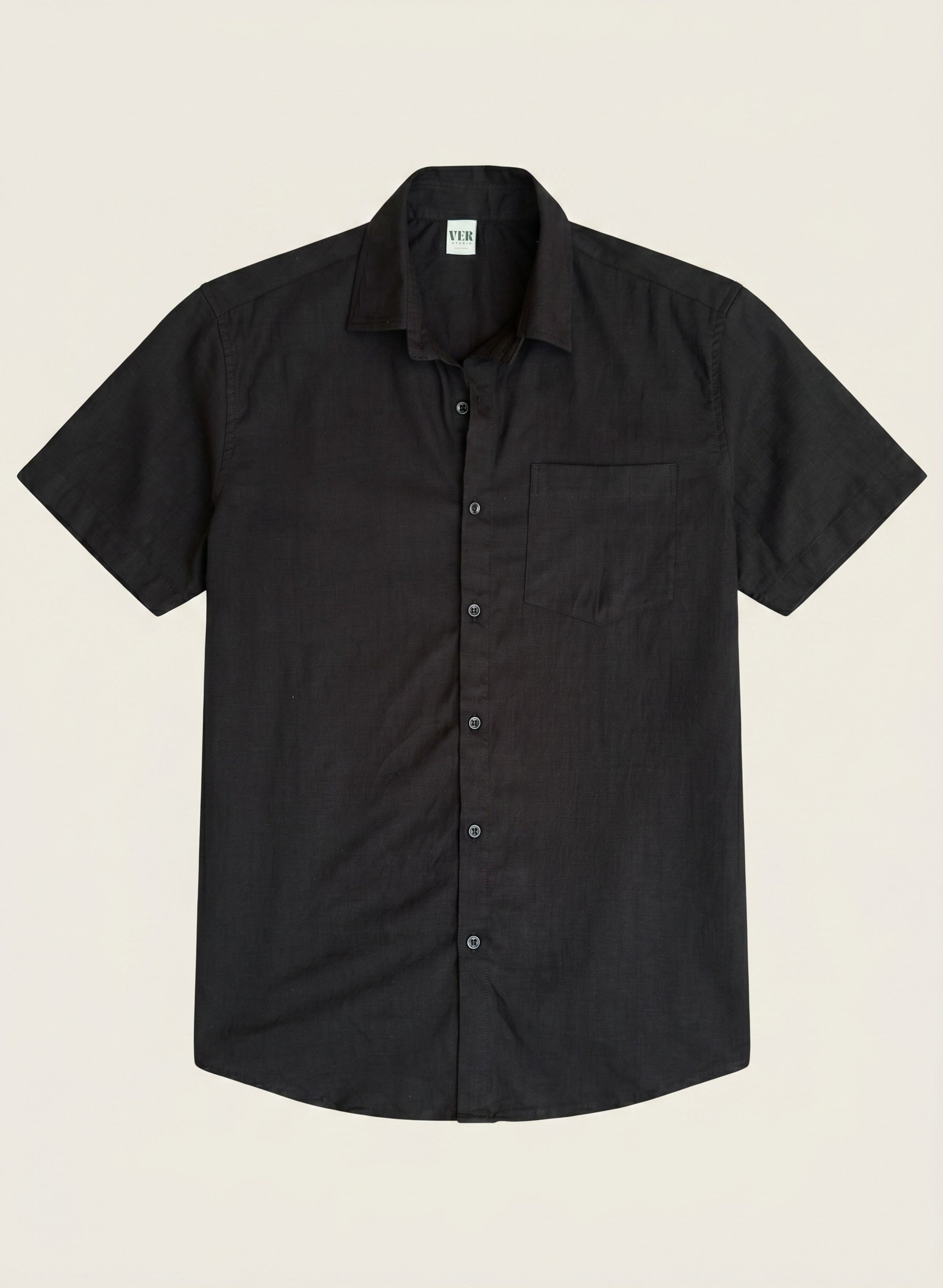 Woven Wind Shirt - Straight Collar