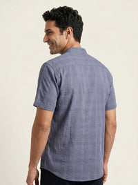 Woven Wind Shirt - Band Collar