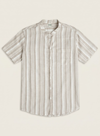 Woven Wind Shirt - Band Collar