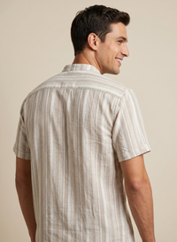 Woven Wind Shirt - Band Collar