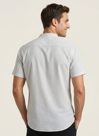 Woven Wind Shirt - Band Collar