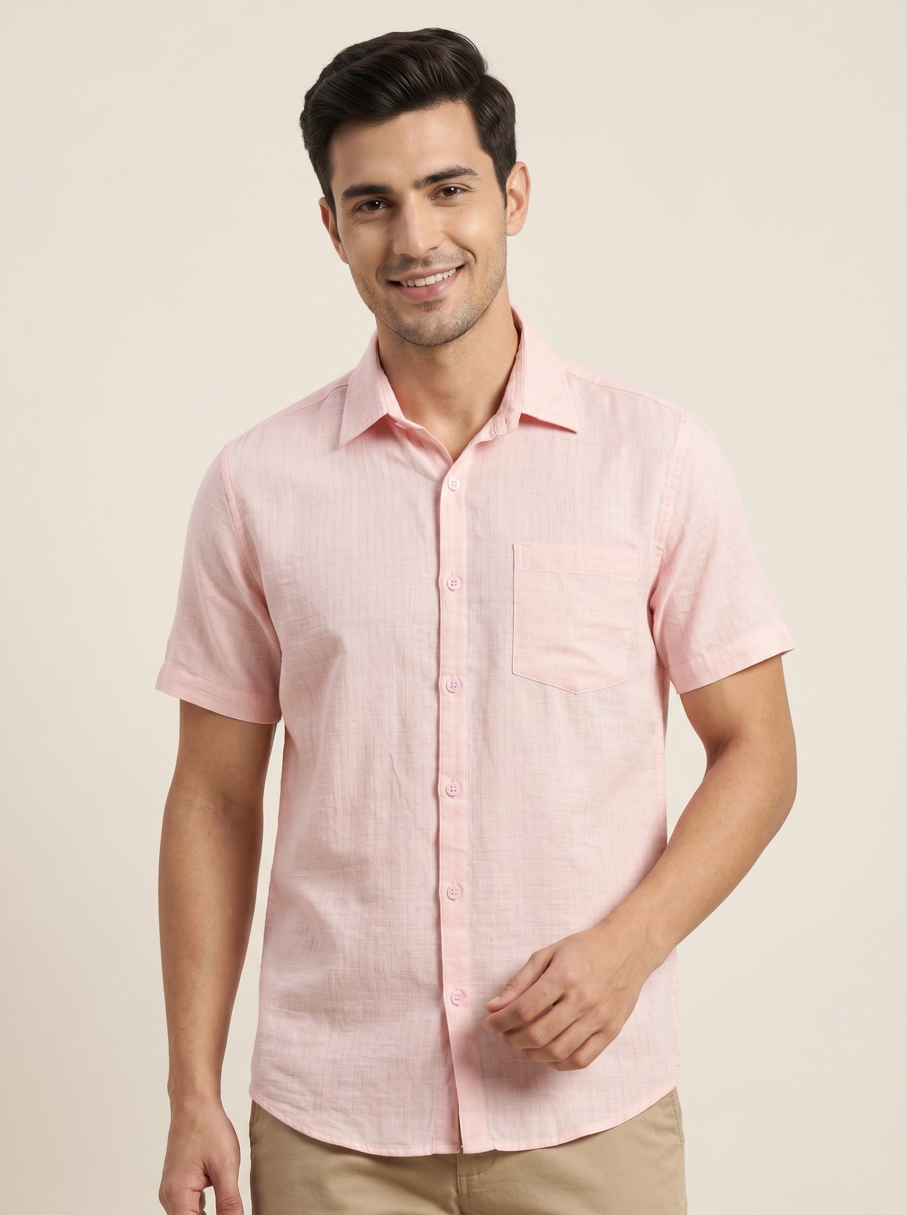Woven Wind Shirt - Straight Collar