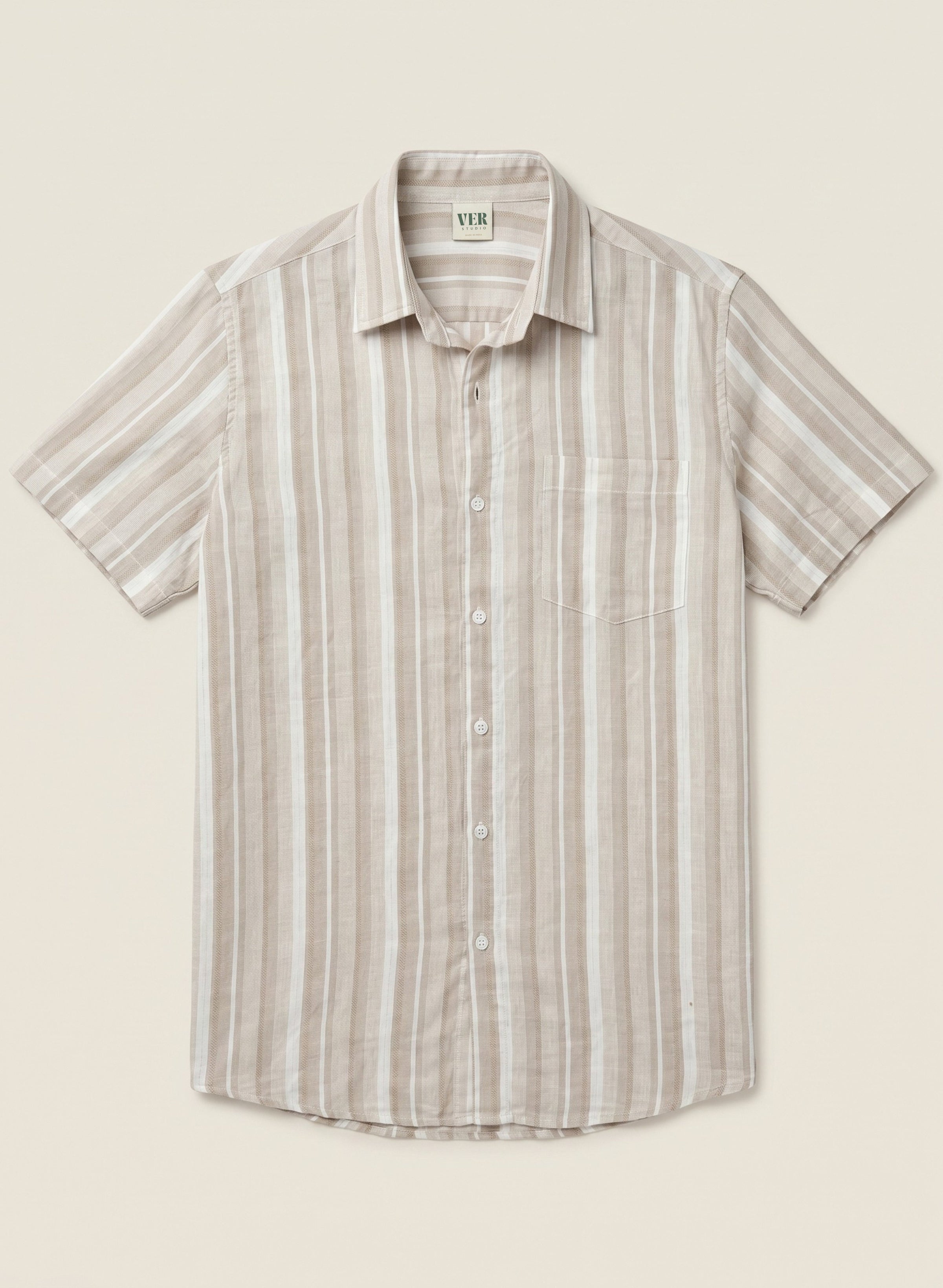 Woven Wind Shirt - Straight Collar