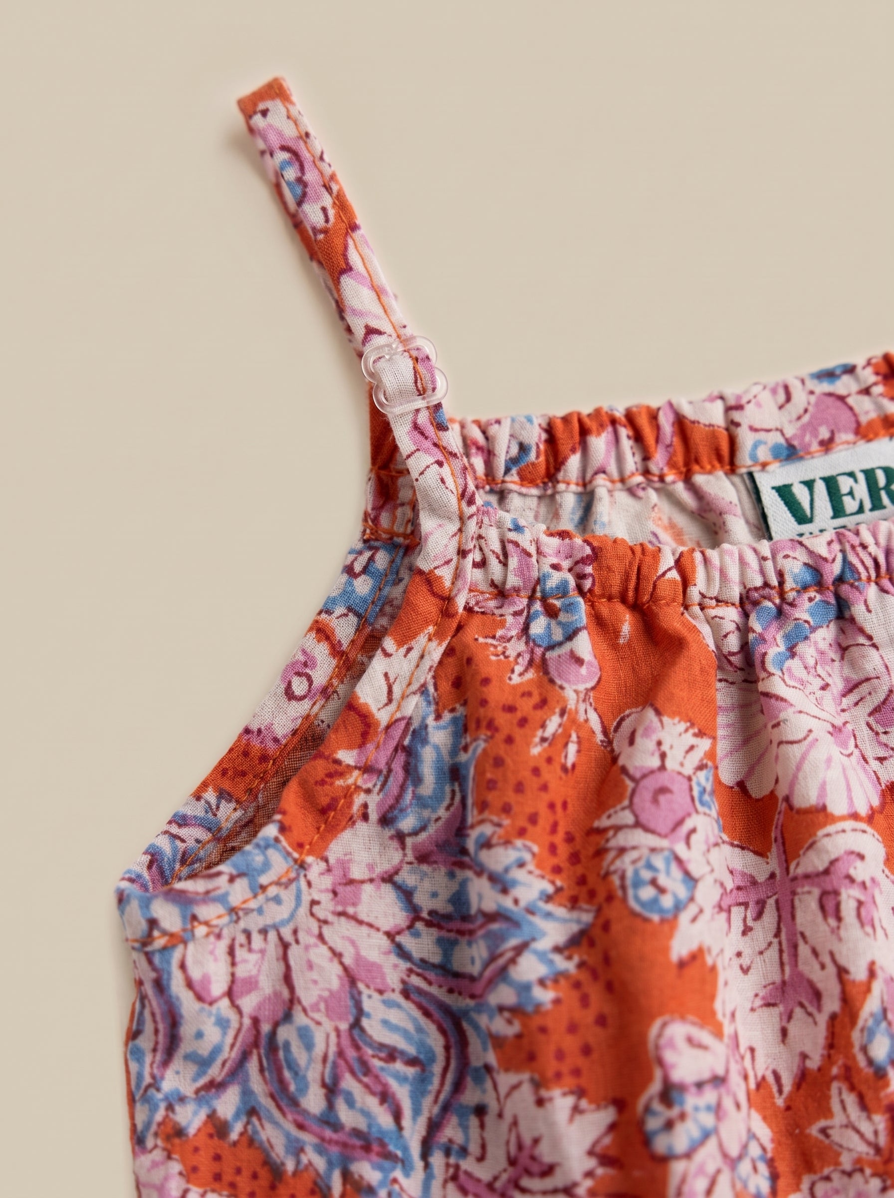 Girls Dress in Jaipur Rose — hand block printed Jaipur cotton, VER STUDIO